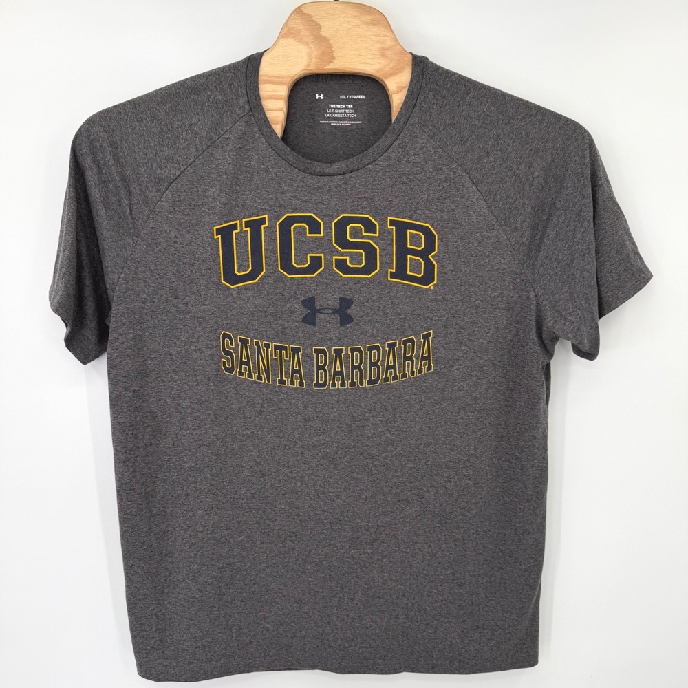 Under Armour The Tech Tee Mens 2XL Charcoal Gray Heathered Performance Shirt